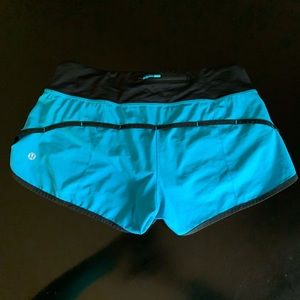 lululemon athletica Blue and Black Women Shorts
